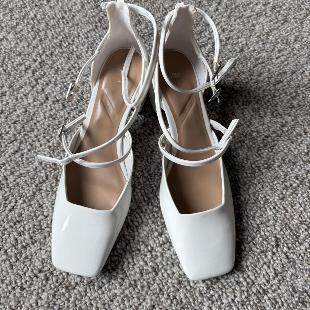 Zara Elegant White Heels